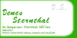 denes sternthal business card